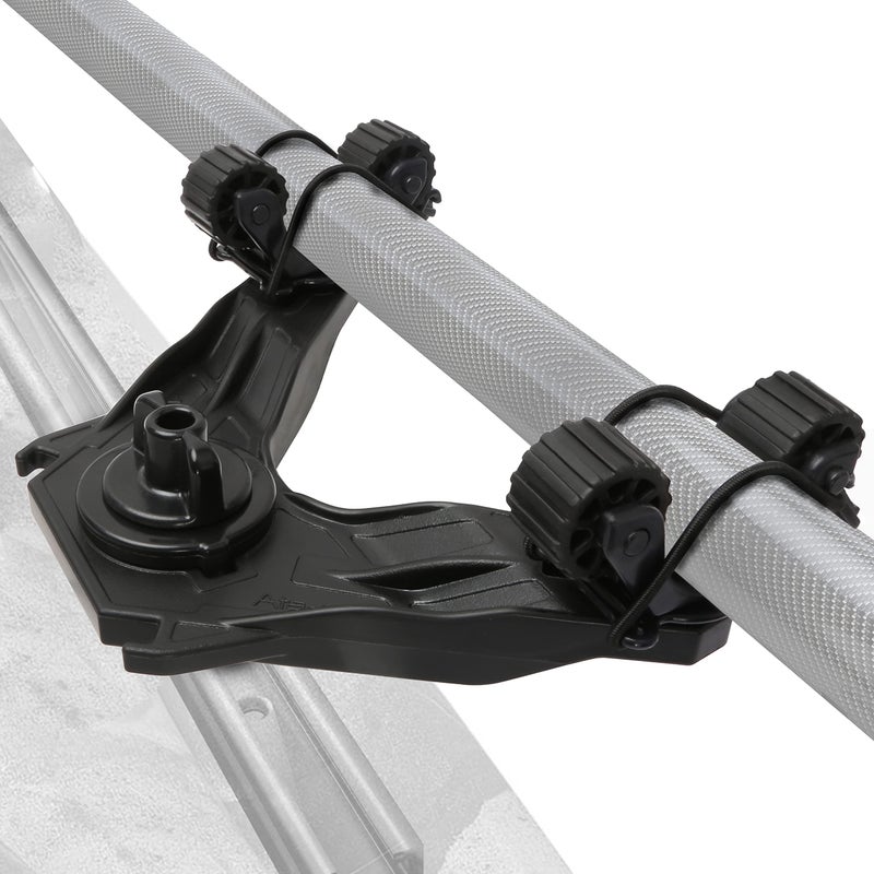 Atader Kayak Paddle Holder  Kayak Accessories for Fishing  Dual Head Kayak Track Mount Accessories  Offset Paddle Holder for Kayaking  Kayak Rail Accessories Black - Image 1